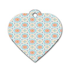 Star Sign Plaid Dog Tag Heart (one Side) by Mariart