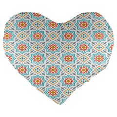 Star Sign Plaid Large 19  Premium Flano Heart Shape Cushions