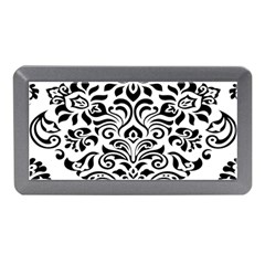 Vintage Damask Black Flower Memory Card Reader (mini) by Mariart