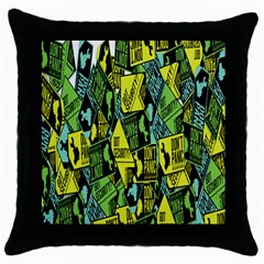 Sign Don t Panic Digital Security Helpline Access Throw Pillow Case (black) by Mariart