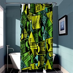 Sign Don t Panic Digital Security Helpline Access Shower Curtain 36  X 72  (stall) 