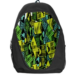 Sign Don t Panic Digital Security Helpline Access Backpack Bag by Mariart