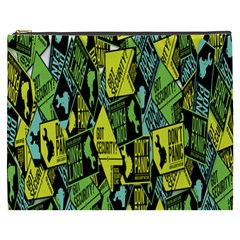 Sign Don t Panic Digital Security Helpline Access Cosmetic Bag (xxxl)  by Mariart