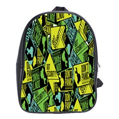 Sign Don t Panic Digital Security Helpline Access School Bags (xl)  by Mariart