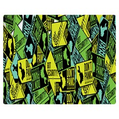 Sign Don t Panic Digital Security Helpline Access Double Sided Flano Blanket (medium)  by Mariart