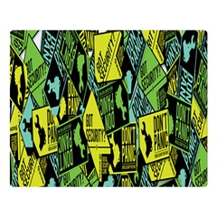 Sign Don t Panic Digital Security Helpline Access Double Sided Flano Blanket (large)  by Mariart