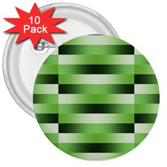 View Original Pinstripes Green Shapes Shades 3  Buttons (10 Pack) 