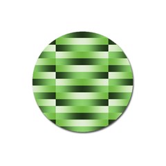 View Original Pinstripes Green Shapes Shades Magnet 3  (round)