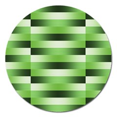 View Original Pinstripes Green Shapes Shades Magnet 5  (round)