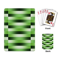 View Original Pinstripes Green Shapes Shades Playing Card by Mariart