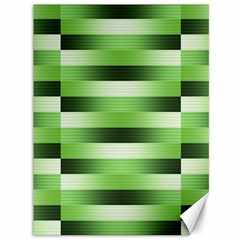 View Original Pinstripes Green Shapes Shades Canvas 36  X 48   by Mariart