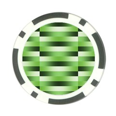 View Original Pinstripes Green Shapes Shades Poker Chip Card Guard