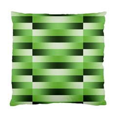 View Original Pinstripes Green Shapes Shades Standard Cushion Case (one Side) by Mariart