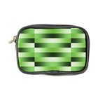 View Original Pinstripes Green Shapes Shades Coin Purse Front