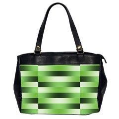 View Original Pinstripes Green Shapes Shades Office Handbags (2 Sides)  by Mariart