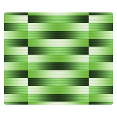 View Original Pinstripes Green Shapes Shades Double Sided Flano Blanket (small) 