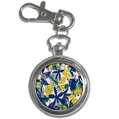 Tropics Leaf Yellow Green Blue Key Chain Watches