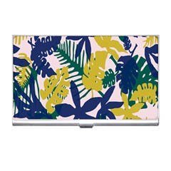 Tropics Leaf Yellow Green Blue Business Card Holders by Mariart