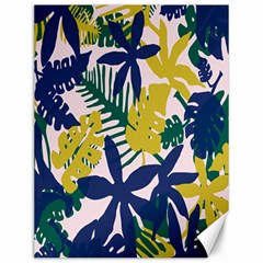 Tropics Leaf Yellow Green Blue Canvas 12  X 16  