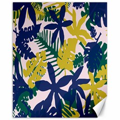 Tropics Leaf Yellow Green Blue Canvas 16  X 20   by Mariart