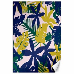 Tropics Leaf Yellow Green Blue Canvas 24  X 36  by Mariart