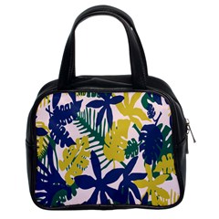 Tropics Leaf Yellow Green Blue Classic Handbags (2 Sides) by Mariart