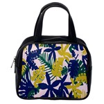 Tropics Leaf Yellow Green Blue Classic Handbags (2 Sides) Back