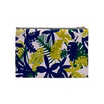 Tropics Leaf Yellow Green Blue Cosmetic Bag (Medium)  Back