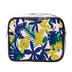 Tropics Leaf Yellow Green Blue Mini Toiletries Bags by Mariart