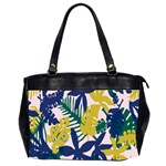 Tropics Leaf Yellow Green Blue Office Handbags (2 Sides)  Front