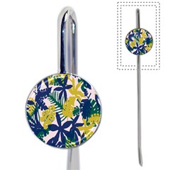 Tropics Leaf Yellow Green Blue Book Mark by Mariart