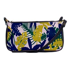 Tropics Leaf Yellow Green Blue Shoulder Clutch Bags by Mariart