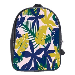 Tropics Leaf Yellow Green Blue School Bags (xl)  by Mariart