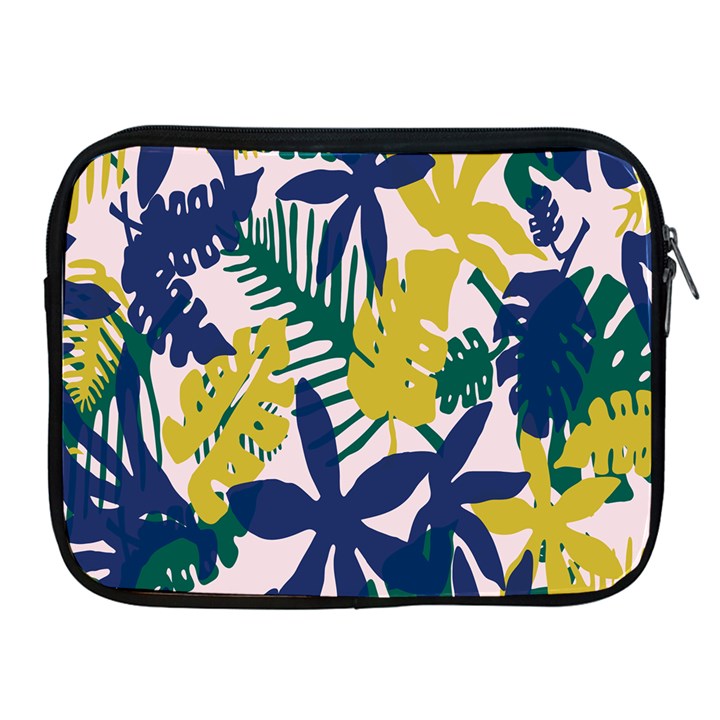 Tropics Leaf Yellow Green Blue Apple iPad 2/3/4 Zipper Cases