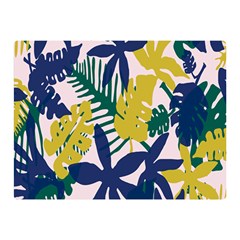 Tropics Leaf Yellow Green Blue Double Sided Flano Blanket (mini) 