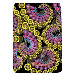 Spiral Floral Fractal Flower Star Sunflower Purple Yellow Flap Covers (l) 