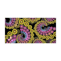 Spiral Floral Fractal Flower Star Sunflower Purple Yellow Yoga Headband