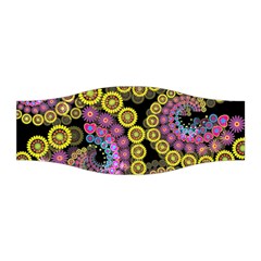 Spiral Floral Fractal Flower Star Sunflower Purple Yellow Stretchable Headband by Mariart