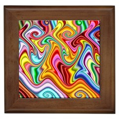 Rainbow Gnarls Framed Tiles by WolfepawFractals