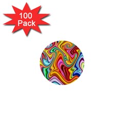 Rainbow Gnarls 1  Mini Buttons (100 Pack)  by WolfepawFractals