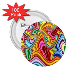 Rainbow Gnarls 2 25  Buttons (100 Pack)  by WolfepawFractals