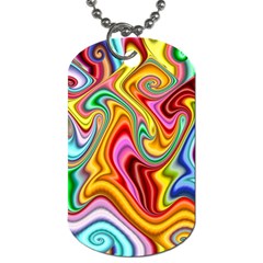 Rainbow Gnarls Dog Tag (one Side) by WolfepawFractals