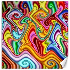 Rainbow Gnarls Canvas 12  X 12   by WolfepawFractals