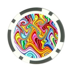 Rainbow Gnarls Poker Chip Card Guard by WolfepawFractals