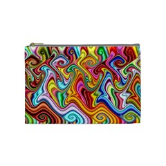 Rainbow Gnarls Cosmetic Bag (medium)  by WolfepawFractals