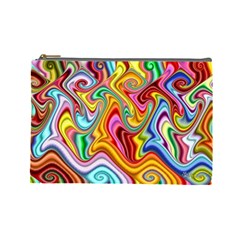 Rainbow Gnarls Cosmetic Bag (large)  by WolfepawFractals