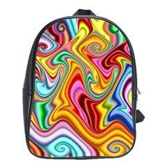 Rainbow Gnarls School Bags(large)  by WolfepawFractals