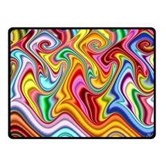 Rainbow Gnarls Fleece Blanket (small) by WolfepawFractals