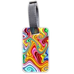 Rainbow Gnarls Luggage Tags (two Sides) by WolfepawFractals