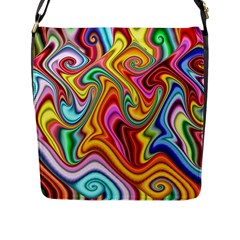 Rainbow Gnarls Flap Messenger Bag (l) 